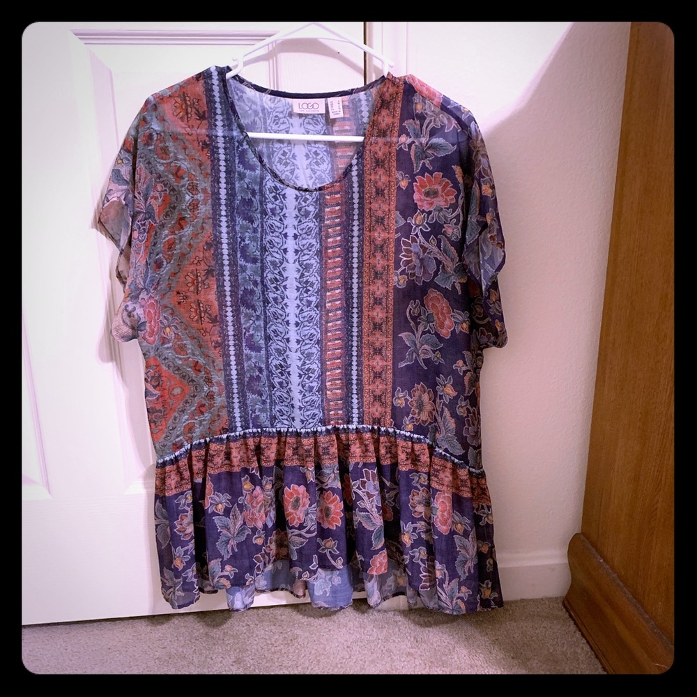 Logo chiffon top